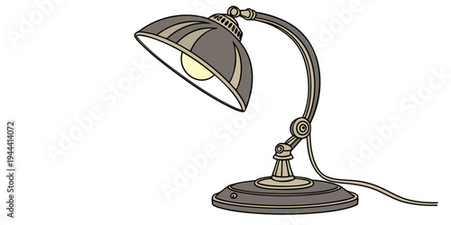 Desk lamp with adjustable arm lighting office home decor