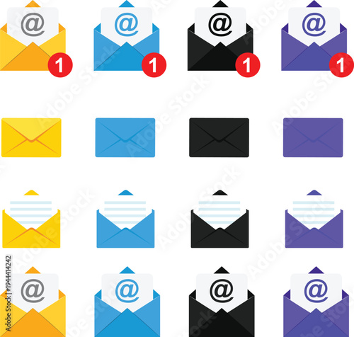 email icon Mail icon set. email open email icon set message email folder blue mail envelope icon set with marker new message letter