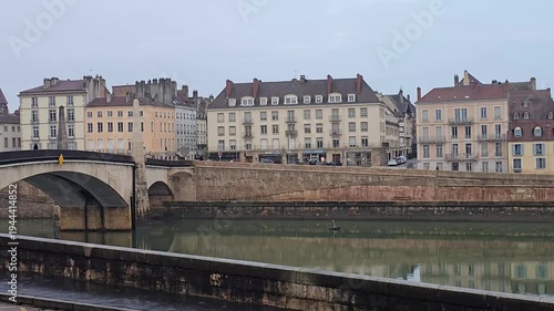 View of the city of Chalon sur Saone, Bourgogne, France