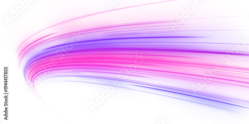 Pink neon curves spiral around glowing digital grids in a cyberpunk inspired environment. Motion effects suggest rapid data movement. Detailed transparent PNG for futuristic design projects.