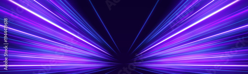 Electric purple light streams race along a futuristic highway with shimmering particles. Transparent PNG highlights dynamic motion and tech aesthetics. Perfect for digital projects.