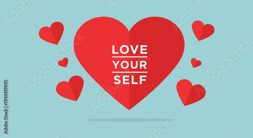 A vibrant display of red hearts and a loving message creating a positive and affectionate visual impact silhouette high quality