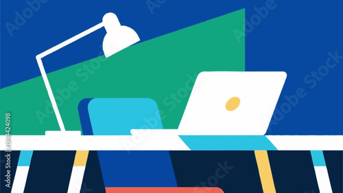 Desk, Work, Office, Stationery, Notebook, Pen, Pencil, Writing, Simple, Scandinavia, Nordic, Minimalist, Vector, Illustration, Colorful, Bright, Pastel, Modern, Design, Lifestyle, Study, Education, Cr