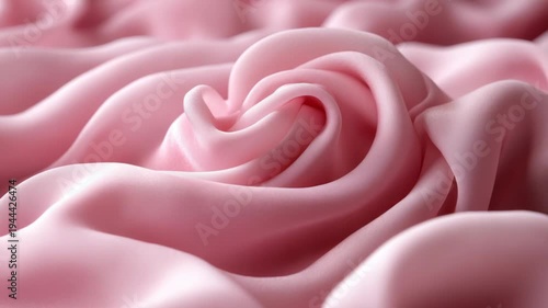 Wallpaper Mural Close-up of softly draped, flowing pink fabric, with intricate folds and light play Torontodigital.ca