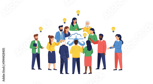 Diverse Team Brainstorming Ideas: Collaborative Group Generating Solutions with Collective Intelligence & Innovation