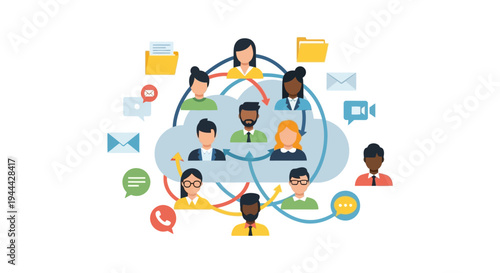 Cloud Collaboration Network with Diverse Business Team and Digital Communication