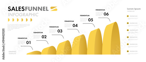 Infographic timeline process 3d isometric 6 level, parts or options for workflow layout; timelines, processing, apps; web design banner; presentation; marketing