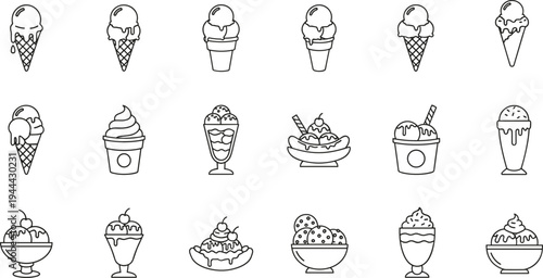 Minimalist audio icon set featuring microphones headphones sound waves and volume controls for podcasting music apps and studio interfaces.