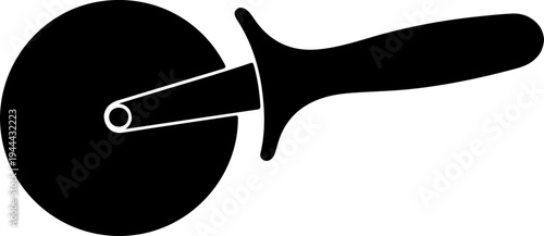Pizza Cutter Wheel silhouette vector illustration