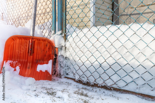 Wallpaper Mural Clearing snow from the surrounding area. A snow-covered gate after a snowfall. Torontodigital.ca