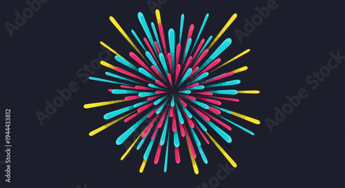 colorful abstract burst explosion graphic design element