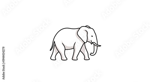 A large grey elephant walking slowly.