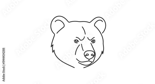 A line drawing of a bear.