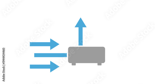 Airflow around a simple rectangular object.