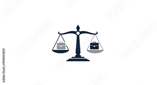 Balance Scale Weighing Money Bags Equally.