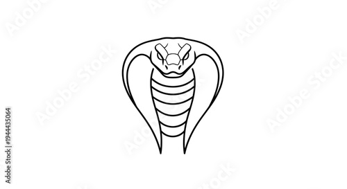 Black and white cobra head drawing.
