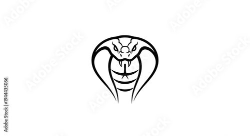 Black and white cobra head drawing.