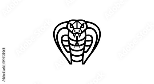 Black and white cobra head drawing.