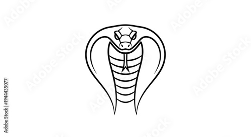 Black and white cobra head drawing.