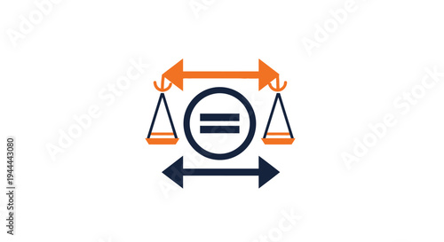 Equality Symbol with Scales and Arrows.