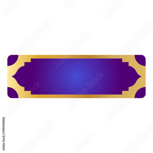 Islamic Themed Title Box Frame Graphic Element
