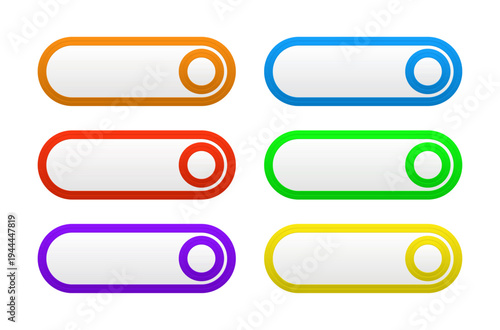 Modern CTA button template set, 3D effect, web UI element for landing pages, mobile apps or banners.