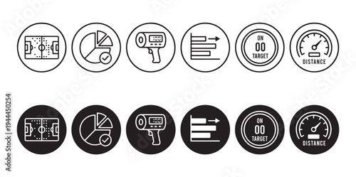 Construction Tool Line and Glyph Icon Set Vector