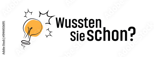Wussten Sie schon sign Did you know in german language.