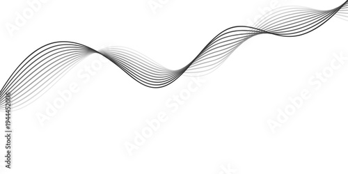 3d rendered illustration of a blue abstract background vector featuring a digital wave pattern with gradient lines and technology curves for a modern business wallpaper design