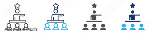leadership icon set multi concept