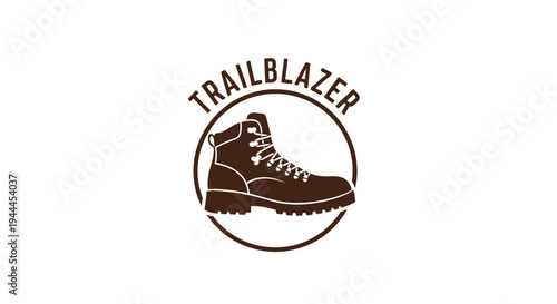 Graphic logo featuring a brown hiking boot within a circular frame, with the word 'TRAILBLAZER' curved above it, on a white background.
