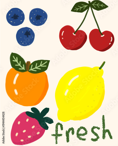 Hand-Drawn Colorful Vegetables Illustration