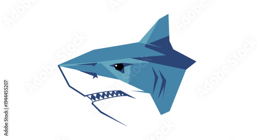 Blue kite in shape of shark.