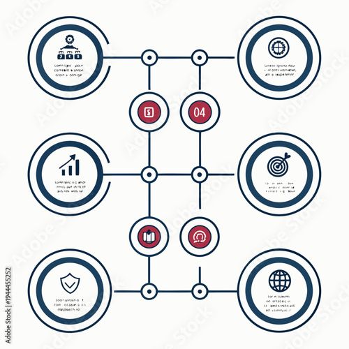 Infographic template with business and sample text