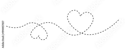 Dashed heart line path