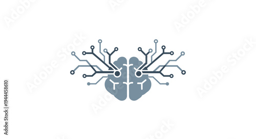 Brain with circuit board connections.