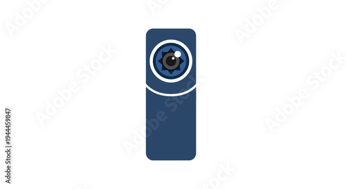 Blue Smartphone with Camera Lens Visible.