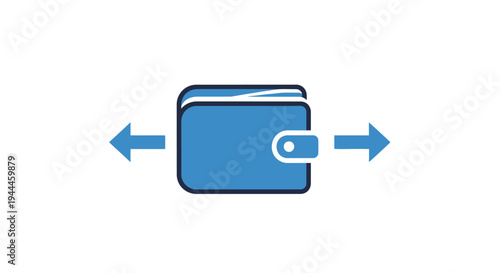 Blue wallet with a buckle.