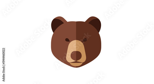 Brown bear head with closed eyes.