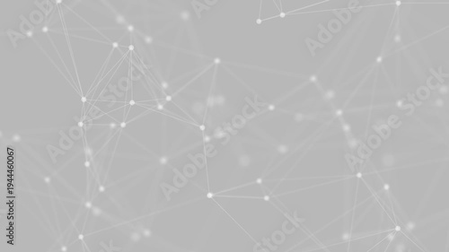grey or white dot connected geometric and technology concept abstract plexus with various triangles and lines.