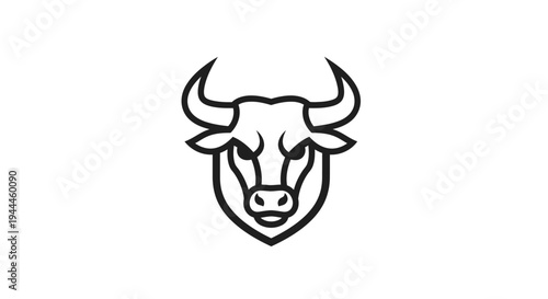 Bull Head Logo Graphic Design Element.