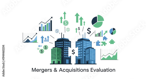 Business merger and acquisition concept.
