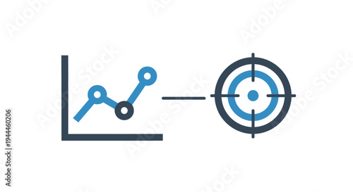Business target growth graph chart.