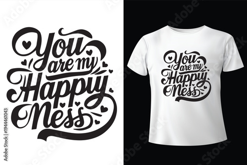 Set of 2 typographic quotes on t-shirt and white background vector