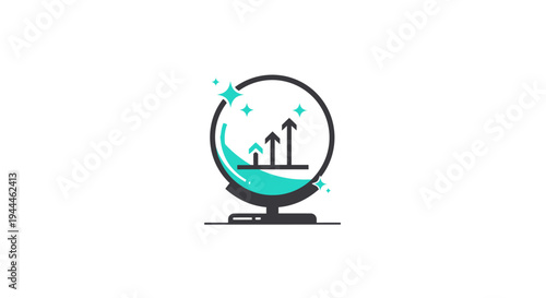 Business Growth Graph Chart Display.