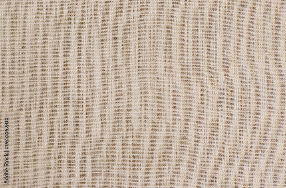 Fototapeta premium Brown linen fabric cloth texture background, seamless pattern of natural textile.