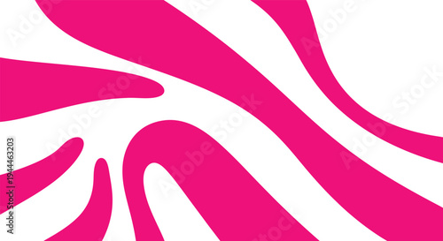 Vibrant pink abstract art design with swirling patterns on white background