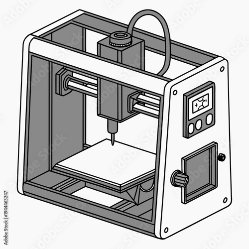 A small 3d printer with a digital display