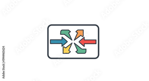 Colorful arrows in a square.