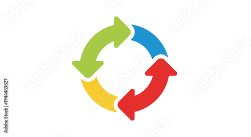 Colorful arrows in a circle.